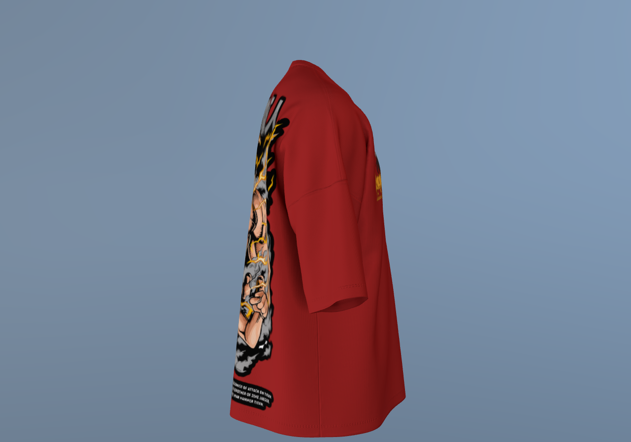 Eren Yeager Colossal Graphic Oversize T-Shirt